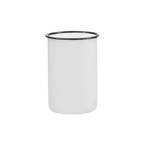 Ib Laursen Zahnbecher Emaille Weiß mit schwarzer Kante