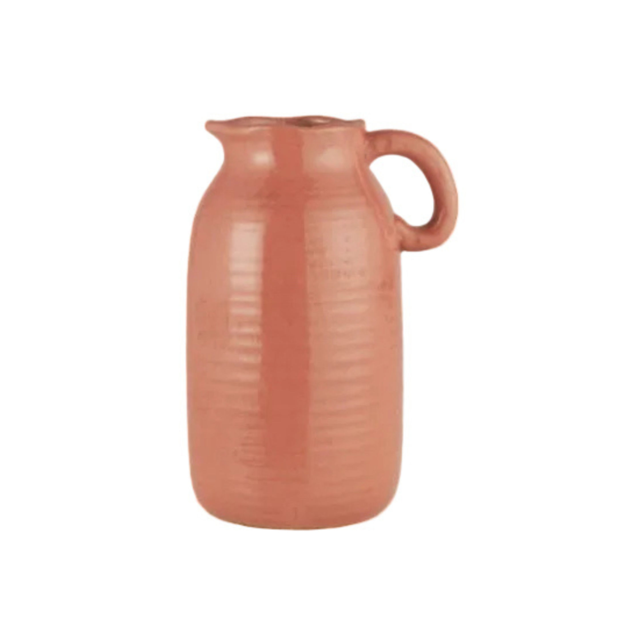 Ib Laursen Vase Thyra rotbraun Keramikvase mit Henkel skandinavischer Landhausstil