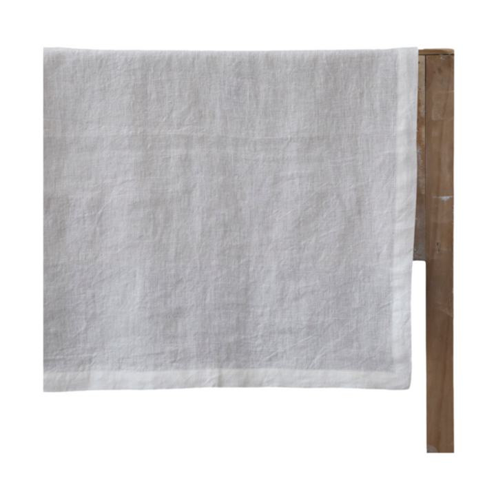 Chic Antique Tischdecke aus Leinen in creme im skandinavischen Landhausstil