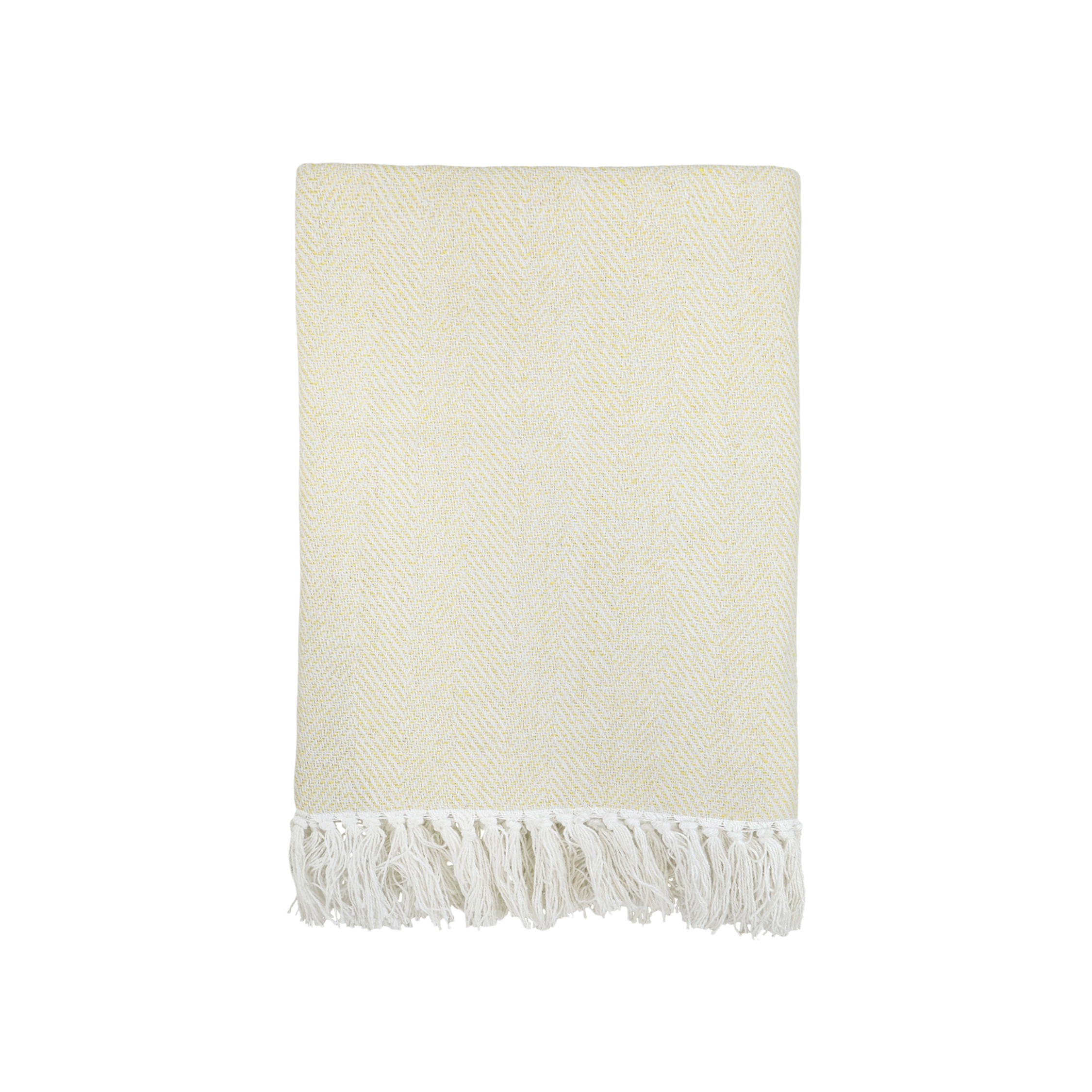 Chic Antique Plaid honig mit Fransen im skandinavischen Landhausstil