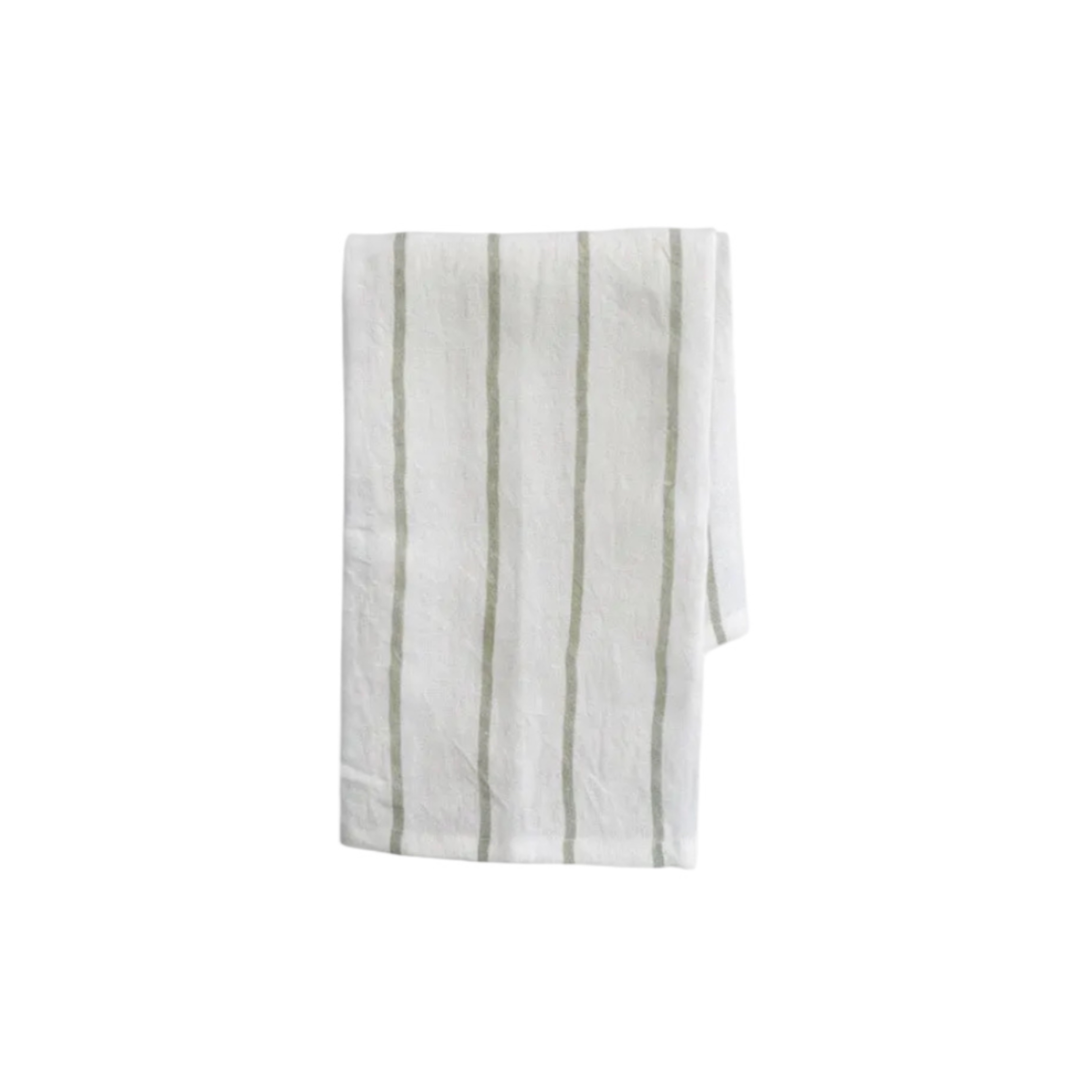 Chic Antique Éternel Geschirrtuch weiß grün gestreift aus Leinen 50x70 cm Küchentuch im skandinavischen Landhausstil