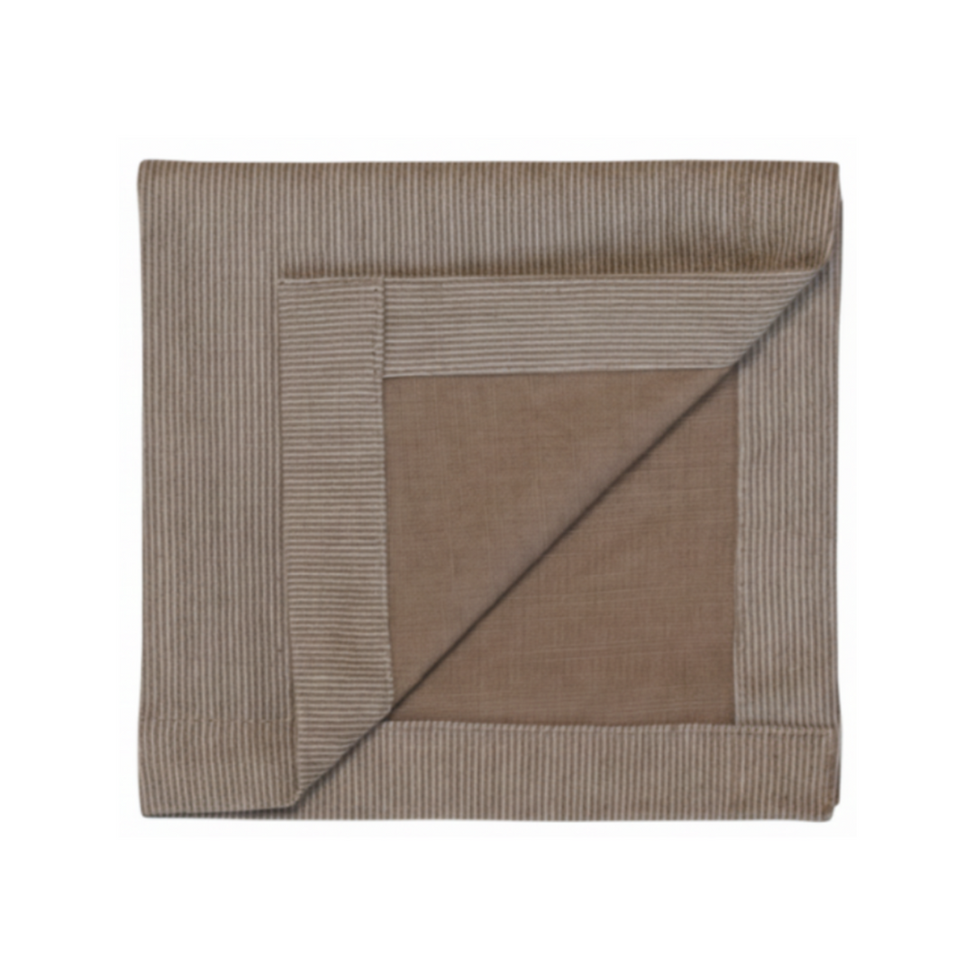 Chic Antique Éternel Mini Handtuch mit Streifen Kamel aus Slub Baumwolle 32x32 cm