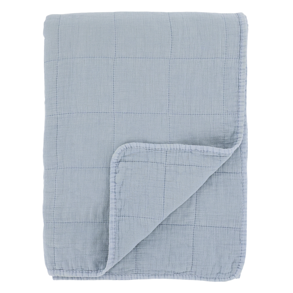 Chic Antique Aix Vintage Quilt Sky Blue