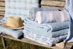 Chic Antique Aix Vintage Quilt Sky Blue