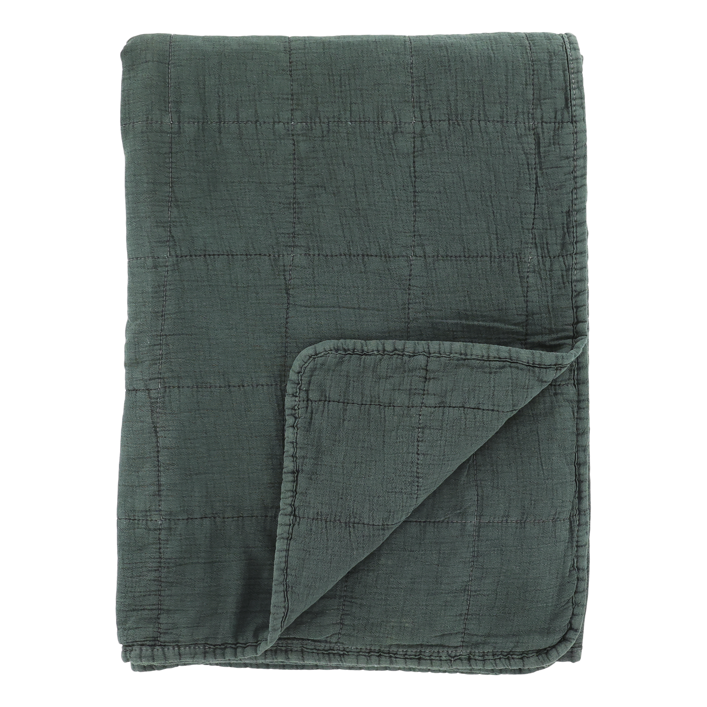 Chic Antique Aix Vintage Quilt Kiefergrün