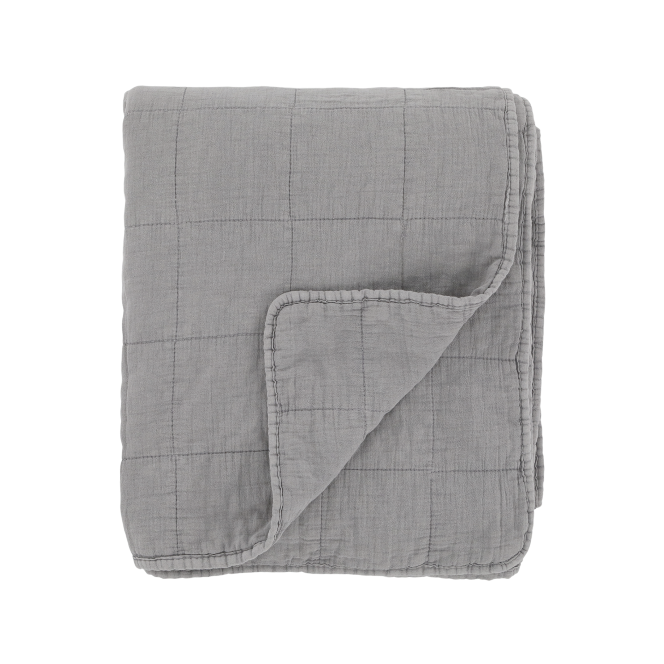 Chic Antique Vintage Quilt Französisch Grau als Tagesdecke im skandinavischen Landhausstil