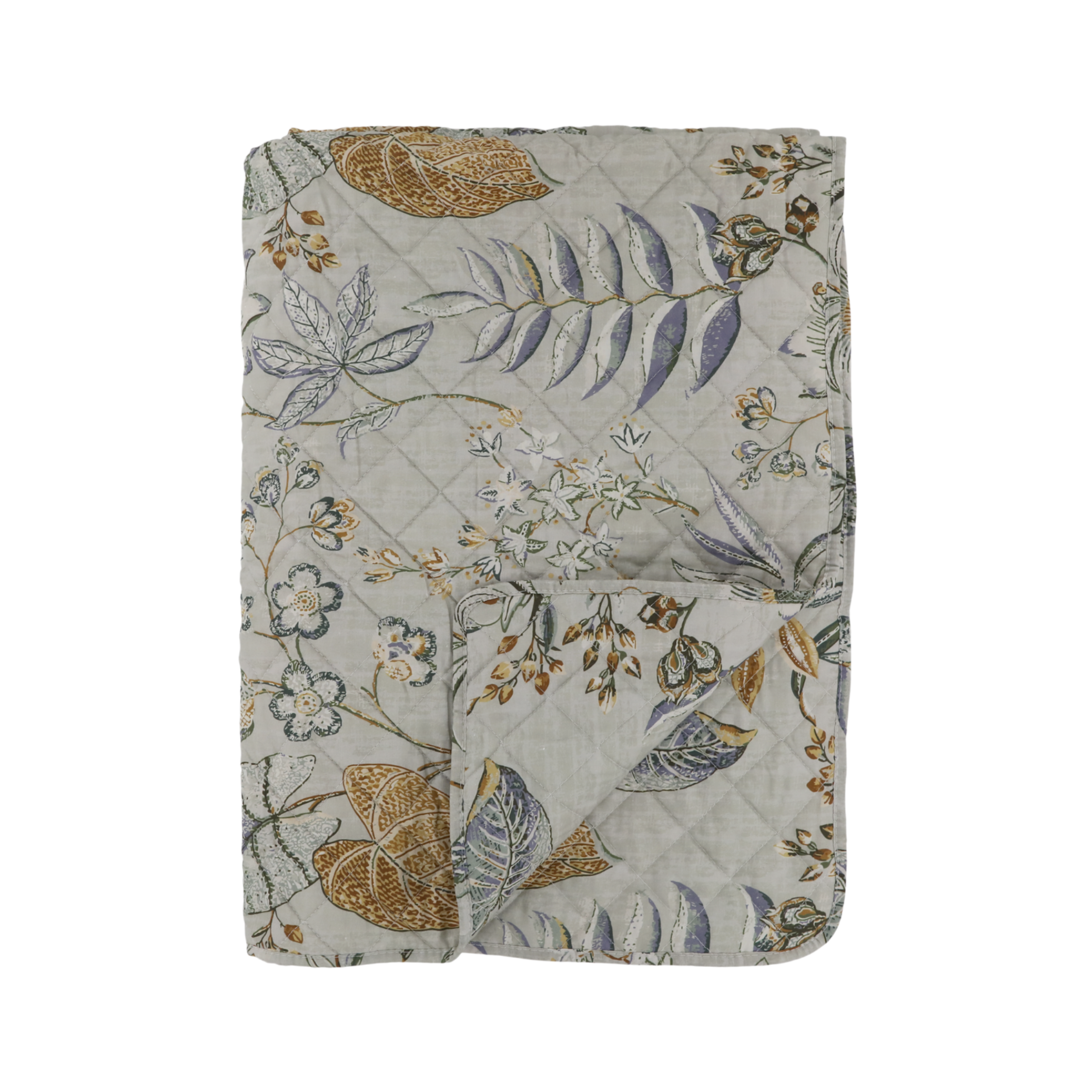 Chic Antique Aix Quilt Opal mit floralem Blumenmuster im skandinavischen Landhausstil