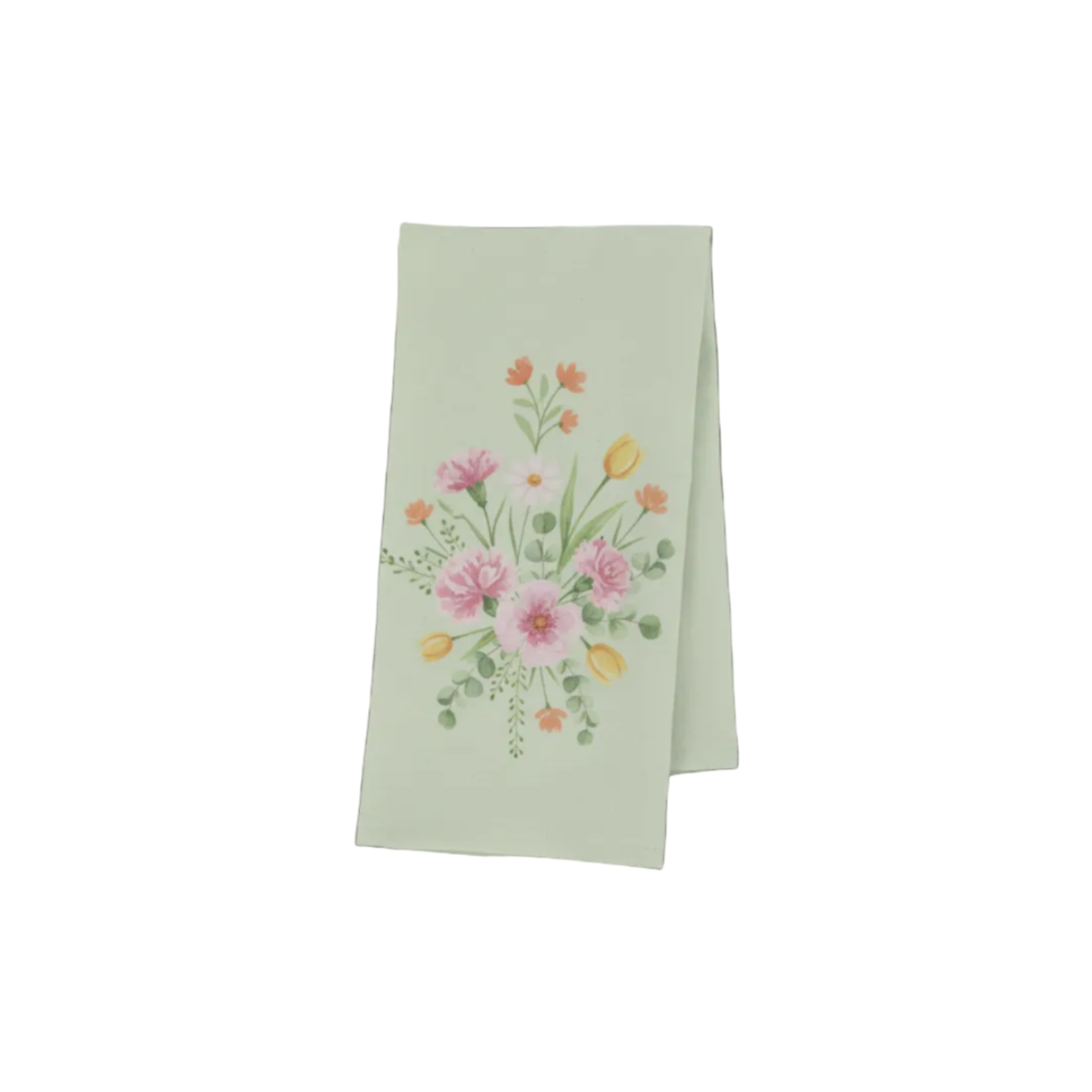 Chic Antique Aix Geschirrtuch Grün mit floralem Blumenmuster