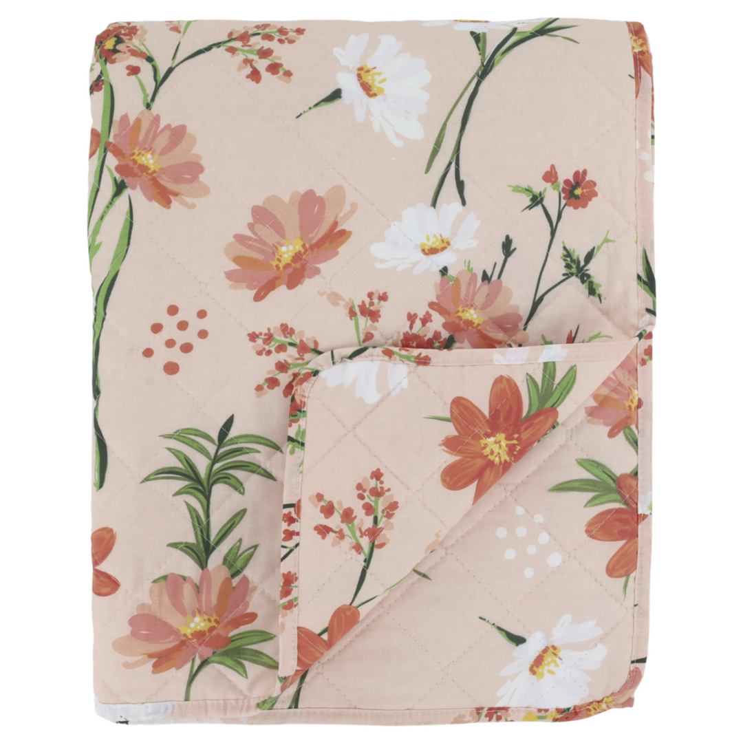 Dekorative Tagesdecke Chic Antique Aix Quilt mit floralem Muster