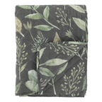 Chic Antique Aix Quilt m. Blattmuster Olive/Midnight