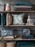 Chic Antique Aix Quilt m. Blattmuster Olive/Midnight