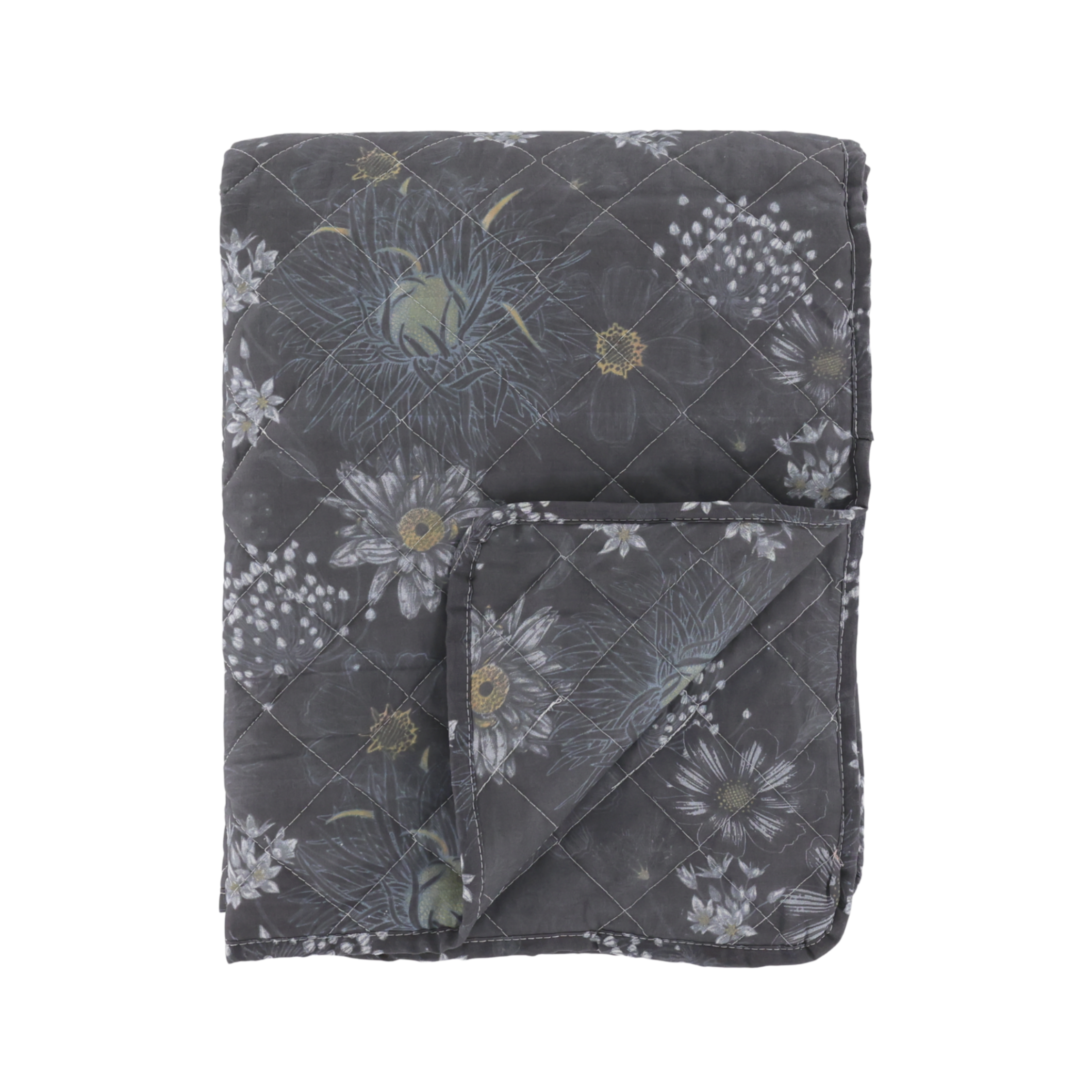 Detail Blumenmuster Chic Antique Aix Quilt Midnight Landhausstil