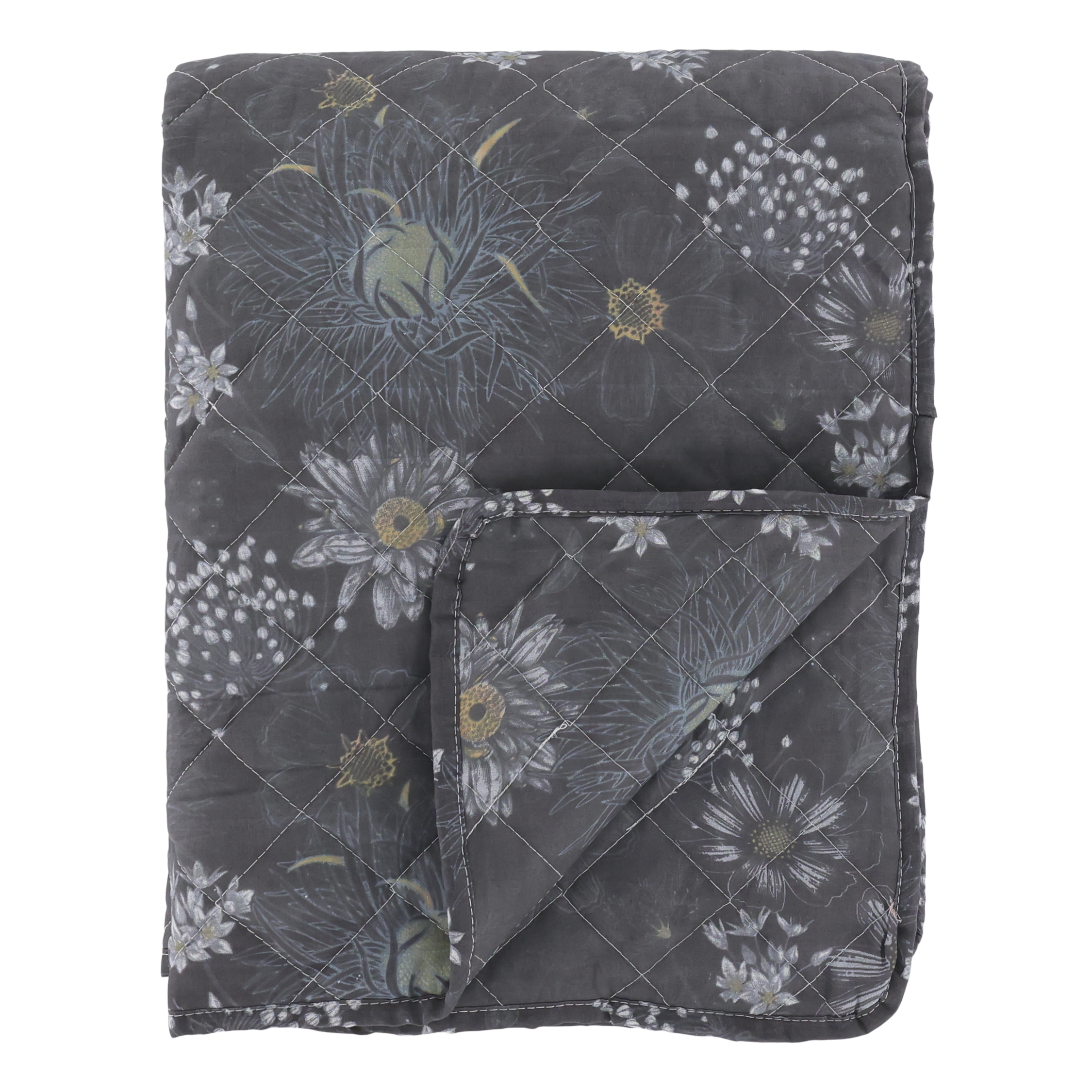 Chic Antique Aix Quilt mit Blumen Midnight
