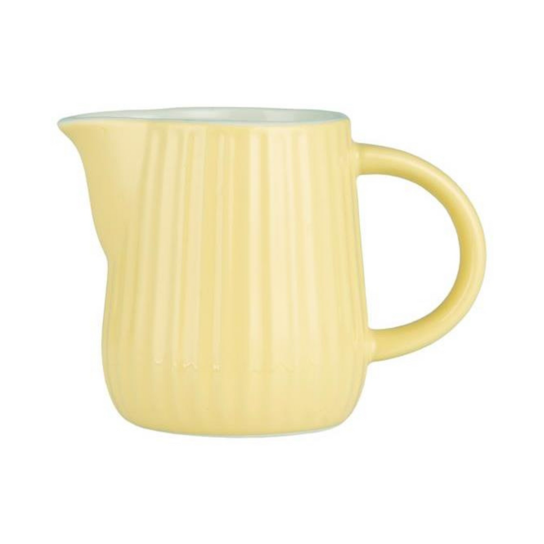 Ib Laursen Mynte Milch- und Sahnekännchen Lemonade 200 ml aus gelbem Steingut Freisteller