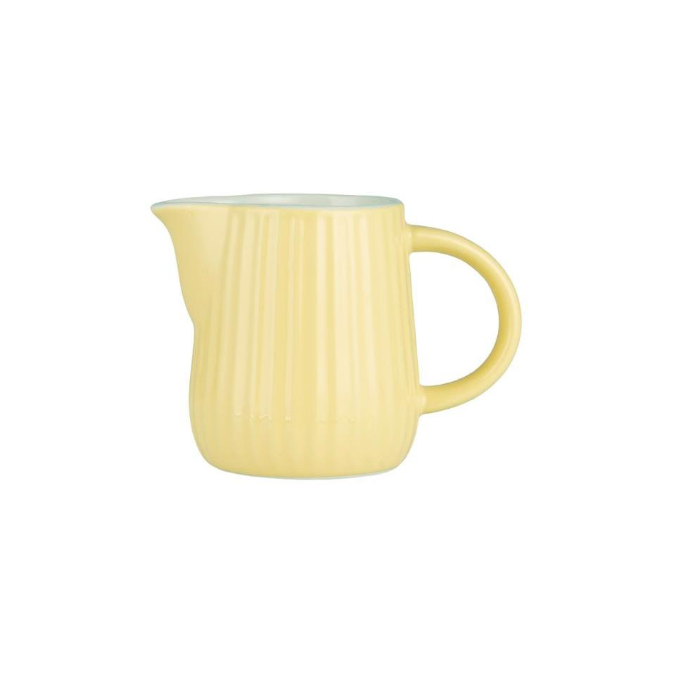 Ib Laursen Mynte Milch- und Sahnekännchen Lemonade 200 ml aus gelbem Steingut Freisteller