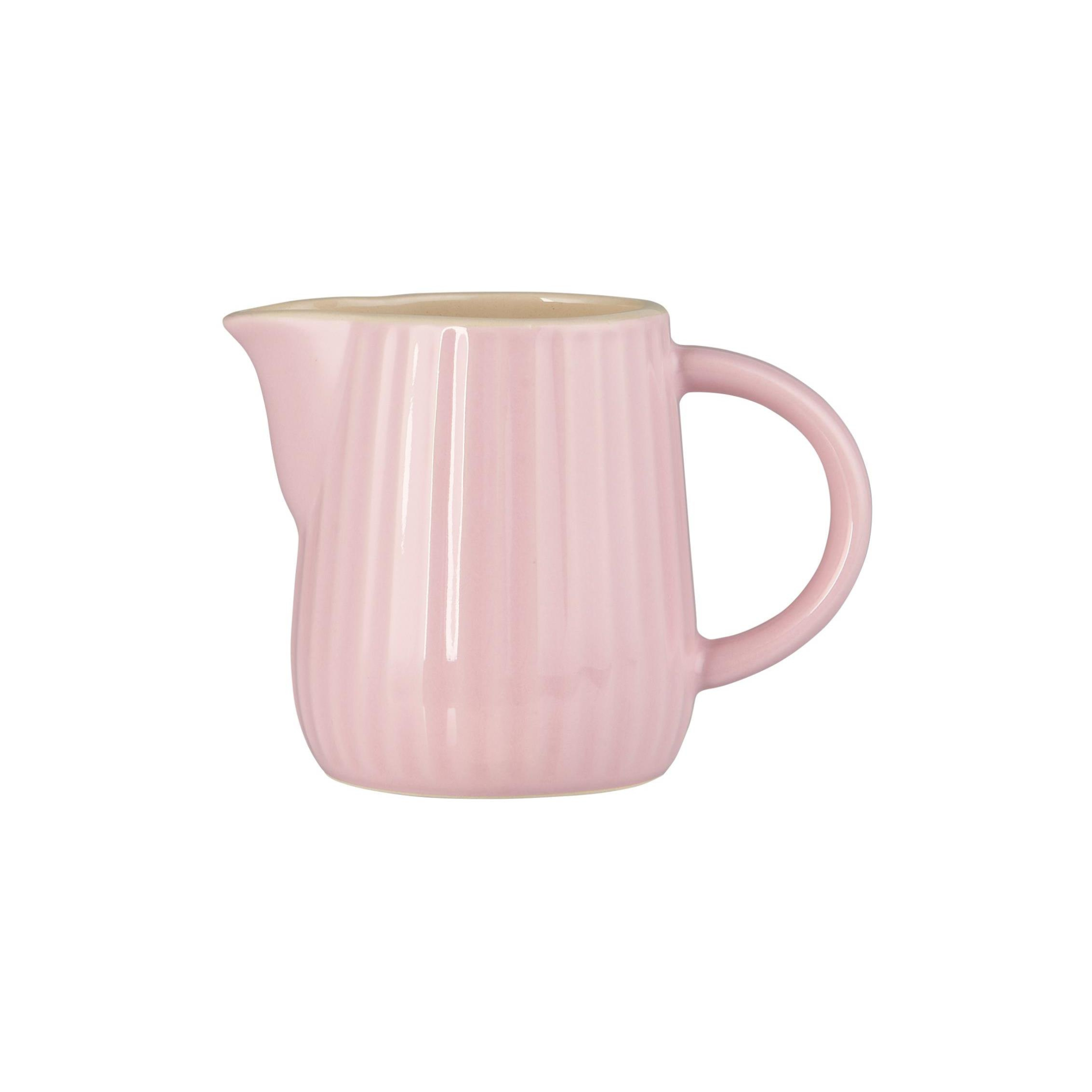 Ib Laursen Mynte Milch- und Sahnekännchen English Rose 200 ml aus rosafarbenem Steingut Freisteller