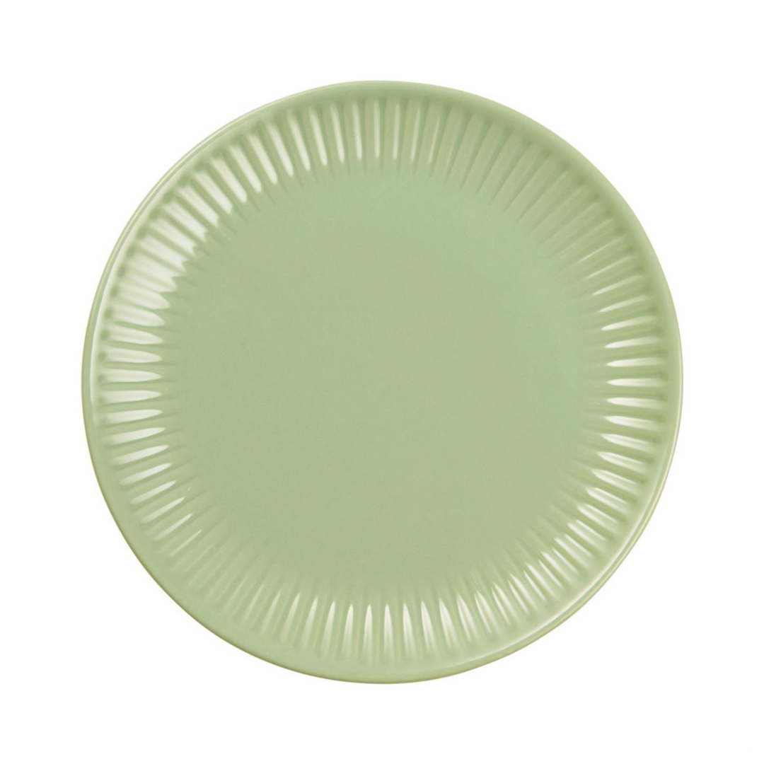 IB Laursen Mynte Frühstücksteller Wasabi 19,5 cm aus Steingut in Grün – Draufsicht