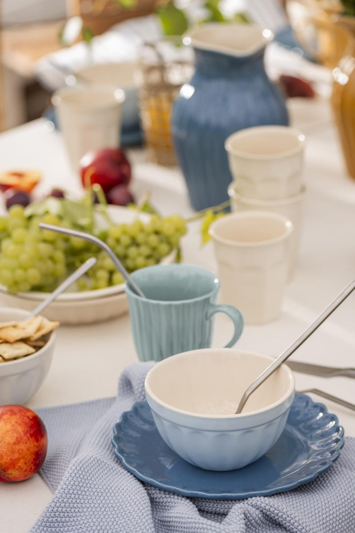 Ib Laursen Mynte® Müslischale Stillwater kombiniert mit Becher und Krug in Hellblau