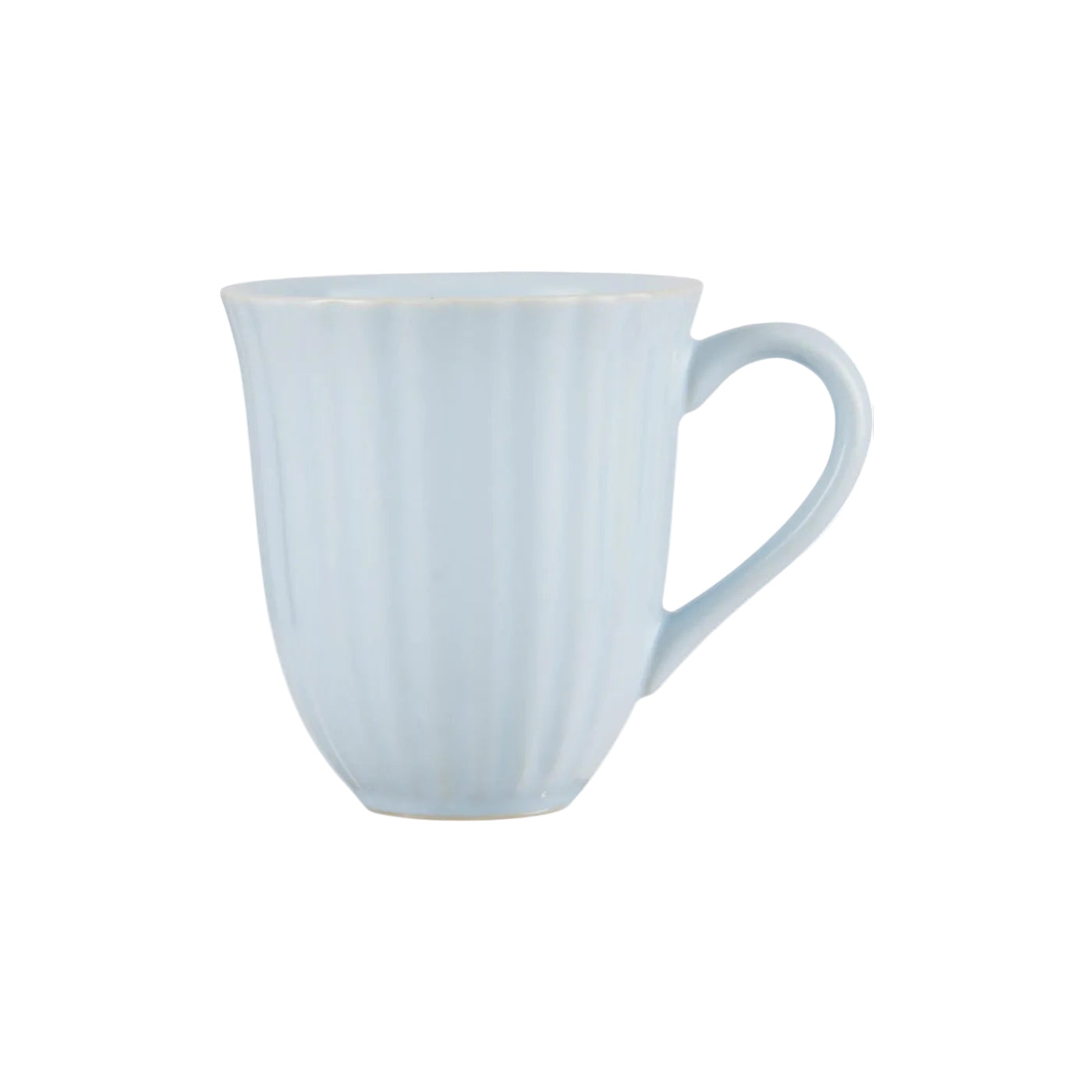 IB Laursen Tasse mit Rillen Mynte Stillwater Hellblau aus Steingut