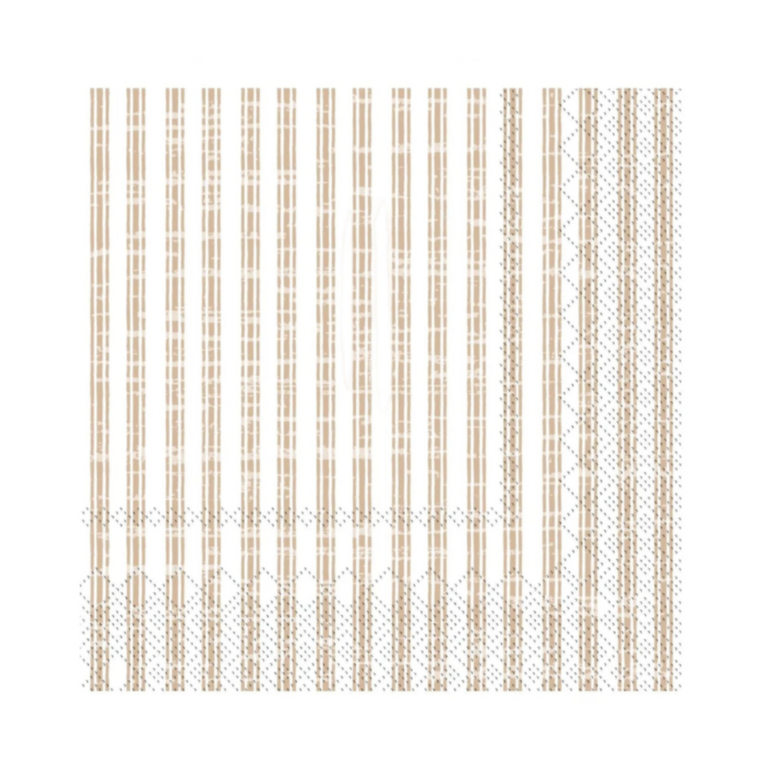 Chic Antique Papierservietten beige mit Streifen im skandinavischen Landhausstil