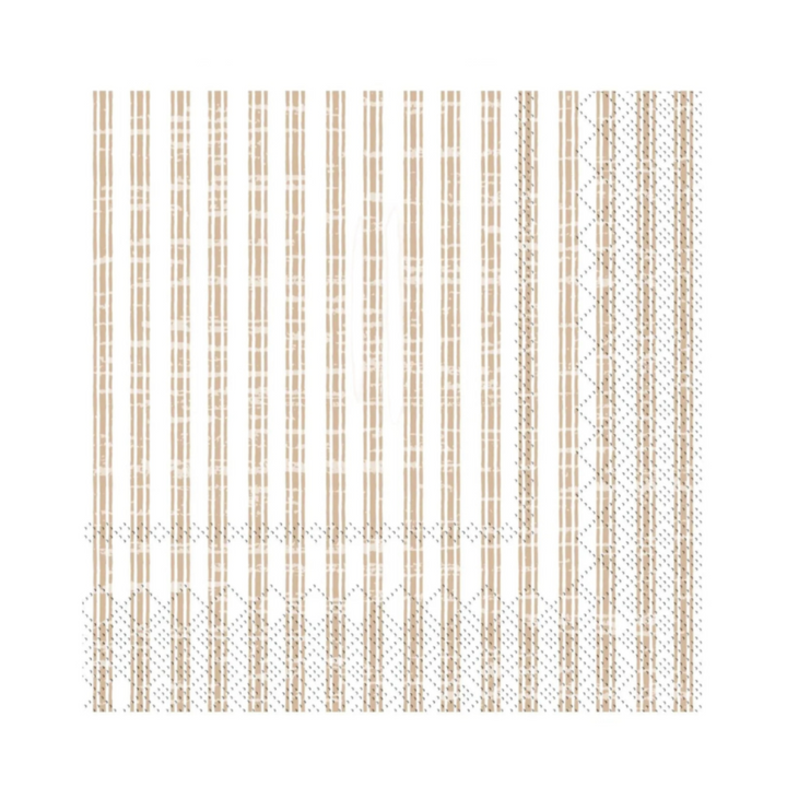 Chic Antique Papierservietten beige mit Streifen im skandinavischen Landhausstil