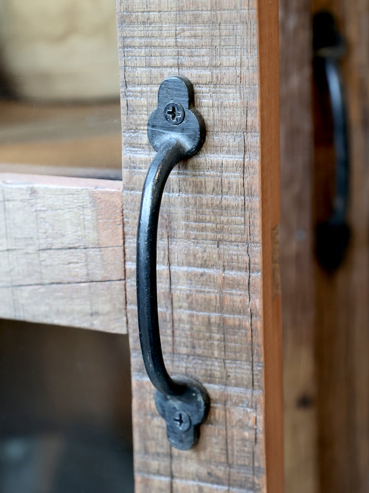 Chic Antique Grimaud Schrank mit Glastüren Natur
