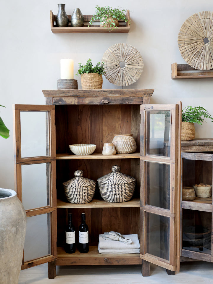 Chic Antique Grimaud Vitrinenschrank aus Recyclingholz Natur