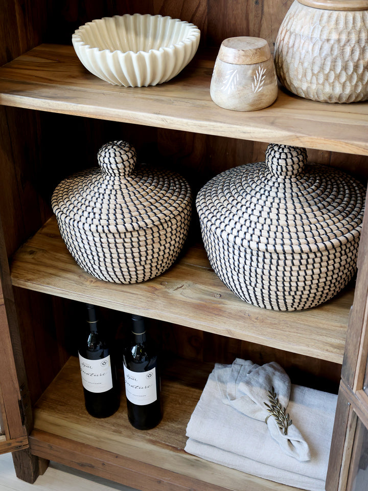 Chic Antique Grimaud Vitrinenschrank aus Recyclingholz Natur