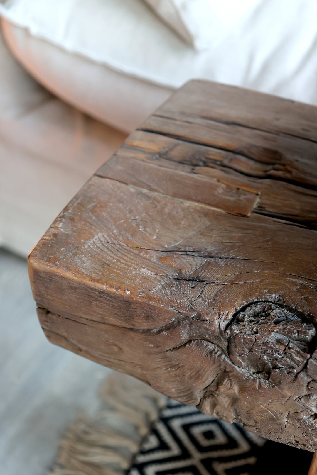 Chic Antique Grimaud Bank aus Recyclingholz – Natur