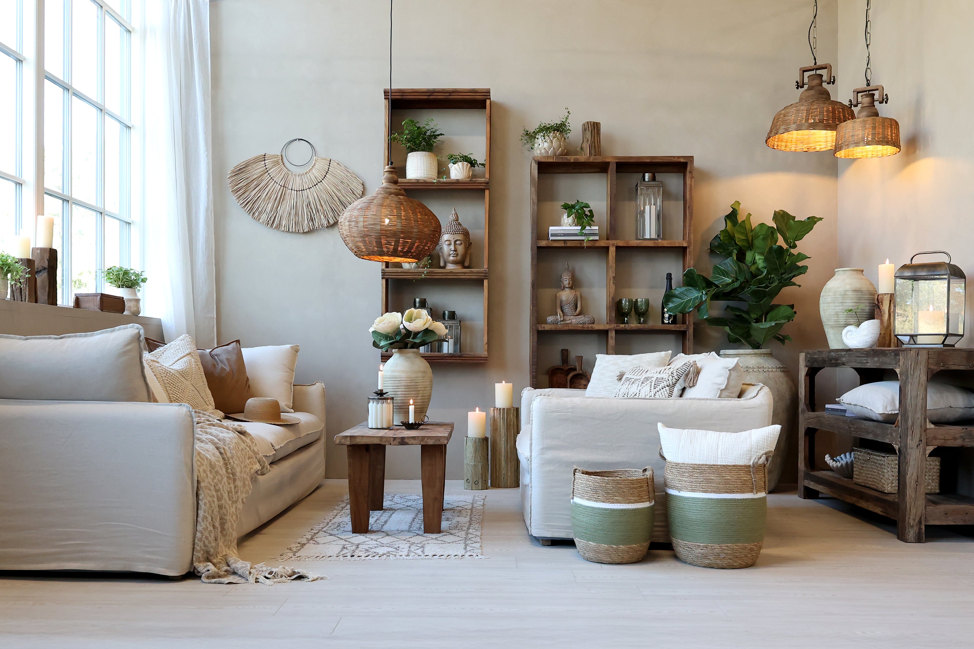 Chic Antique Grimaud Couchtisch aus Recyclingholz als Mittelpunkt im Wohnzimmer