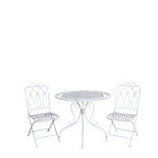 Chic Antique Bistrotisch mit 2 Stühlen (Set)