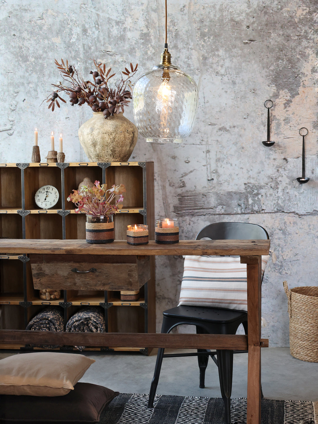 Chic Antique Grimaud Tisch mit Schublade aus Recyclingholz Natur