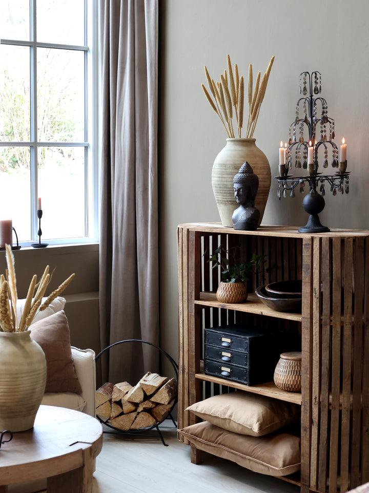 Chic Antique Grimaud Regal mit 3 Ablageböden aus Recyclingholz Natur
