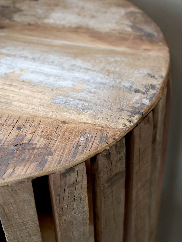 Chic Antique Grimaud Regal mit 3 Ablageböden aus Recyclingholz Natur