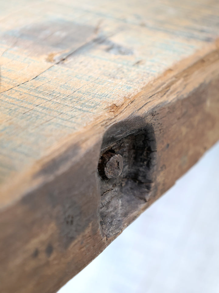 Chic Antique Grimaud Konsole Detailansicht Recyclingholz mit sichtbaren Holzverbindungen