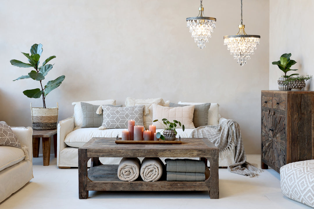 Chic Antique Grimaud Schrank mit Türen und Schubladen Natur