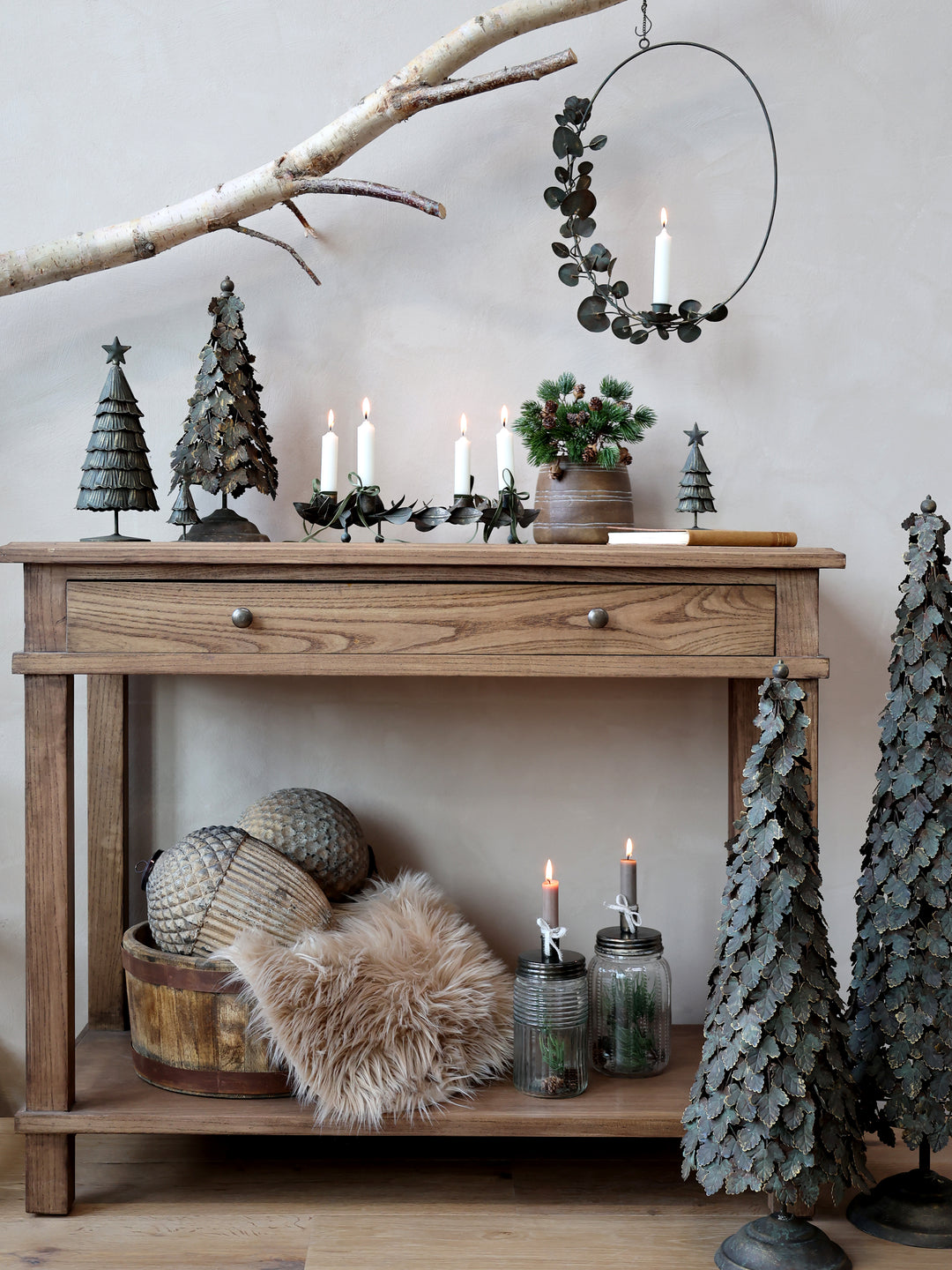 Rustikale Holzschale aus recyceltem Holz von Chic Antique als Vintage Dekoration