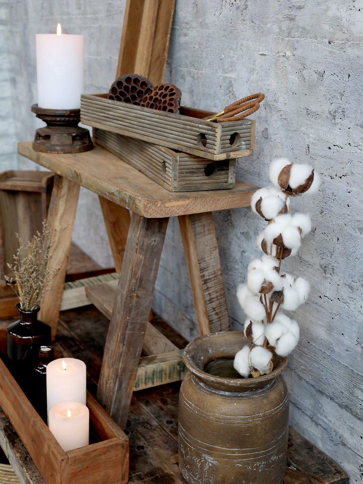 Vintage Holzkasten aus recyceltem Holz von Chic Antique für Tischdekoration