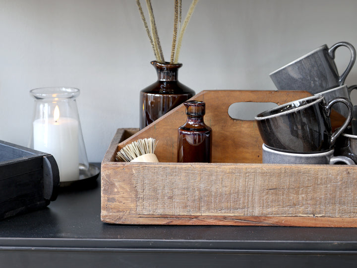 Chic Antique Holzkasten Grimaud aus recyceltem Holz als dekorative Aufbewahrung im skandinavischen Landhausstil