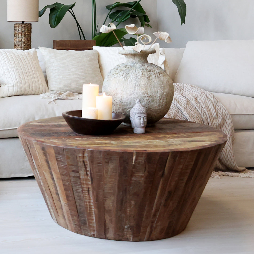 Chic Antique Grimaud Sofatisch aus Recyclingholz – Natur