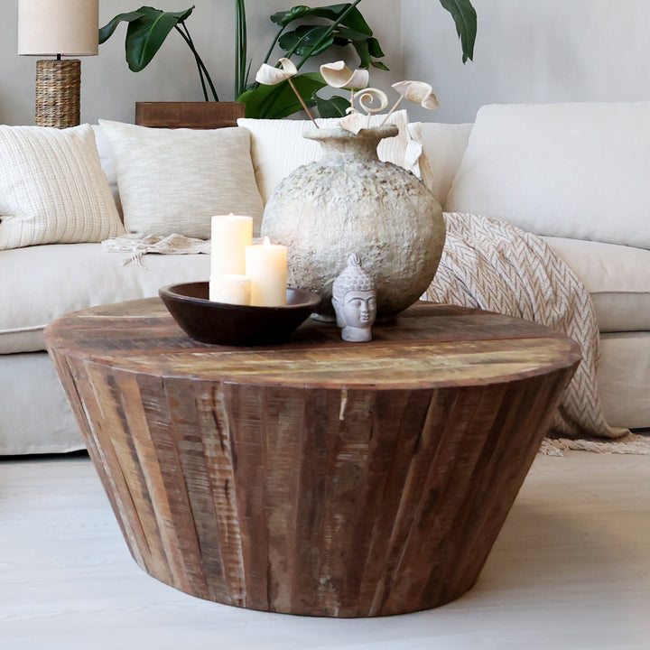 Chic Antique Grimaud Sofatisch aus Recyclingholz – Natur