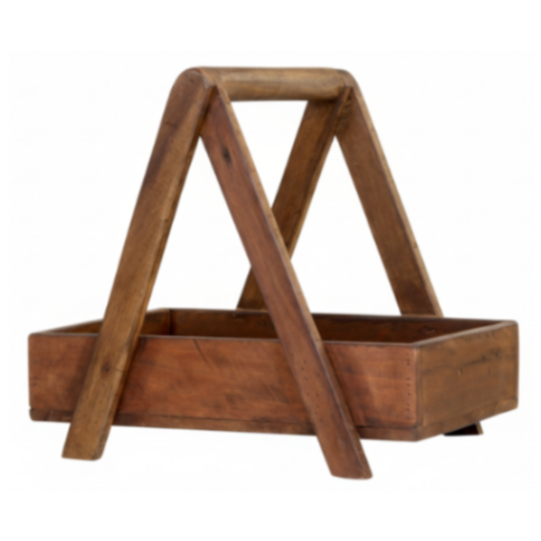 Chic Antique Grimaud Holzkasten mit Henkel aus recyceltem Holz im Vintage Landhausstil