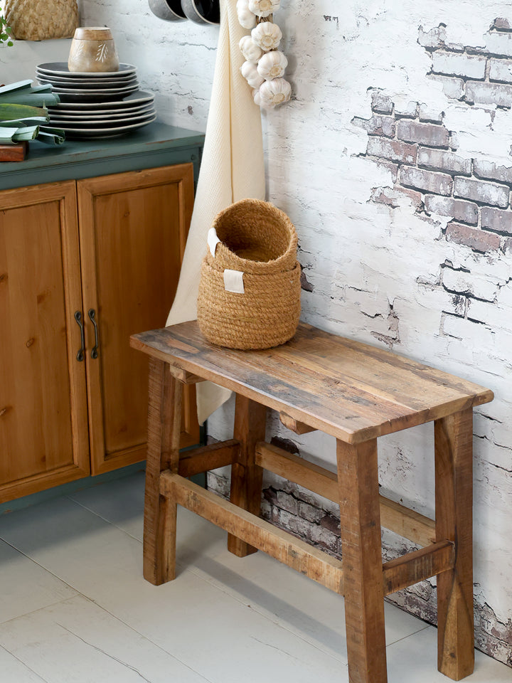 Chic Antique Grimaud Bank aus Recyclingholz – Natur