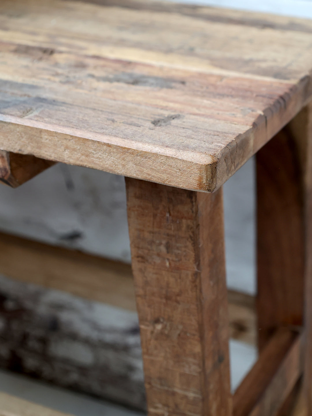 Chic Antique Grimaud Bank aus Recyclingholz – Natur