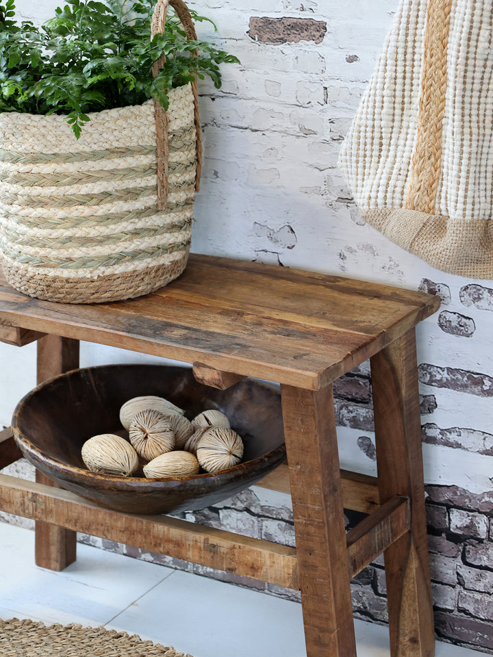 Chic Antique Grimaud Bank aus Recyclingholz – Natur