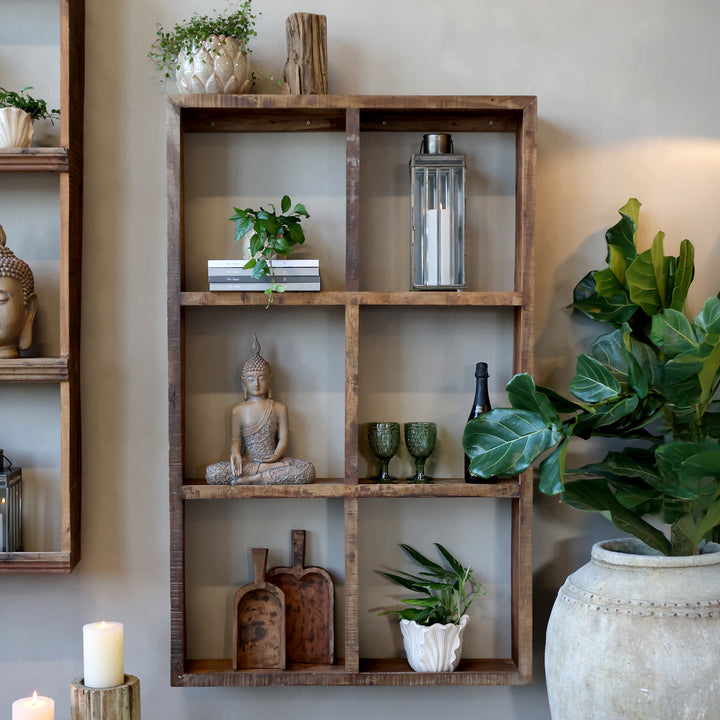 Chic Antique Grimaud Regal mit 6 Fächern aus Recyclingholz Natur