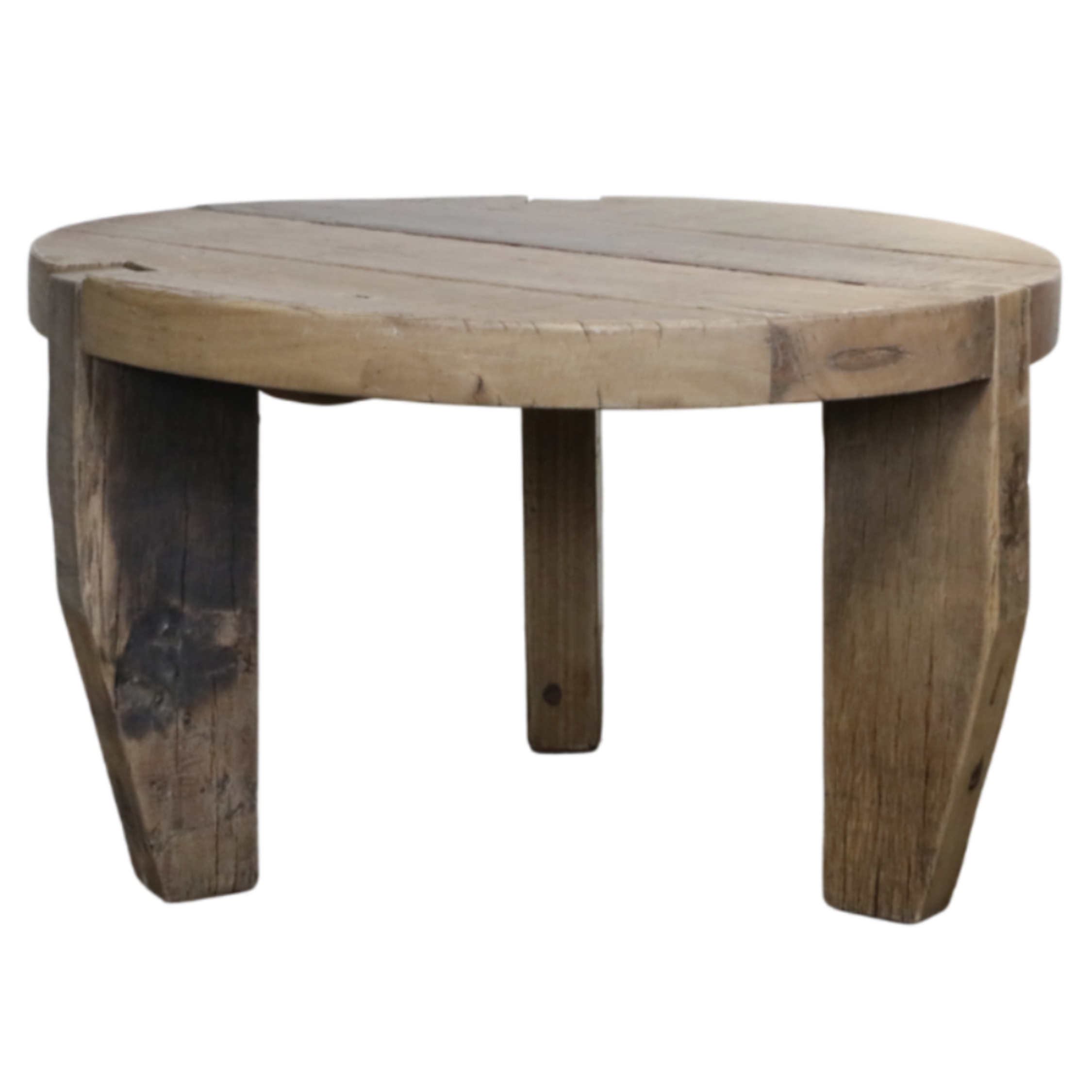 Chic Antique Grimaud runder Sofatisch aus Recyclingholz in Natur