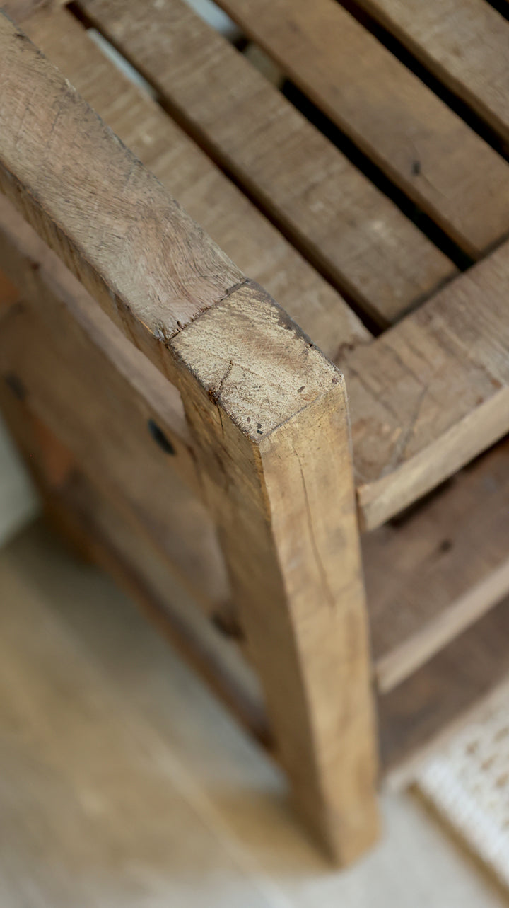 Chic Antique Grimaud Regal mit 3 Ablageböden aus Recyclingholz Natur