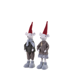 Chic Antique Asger & Agnes Weihnachtsmaus stehend Set von 2
