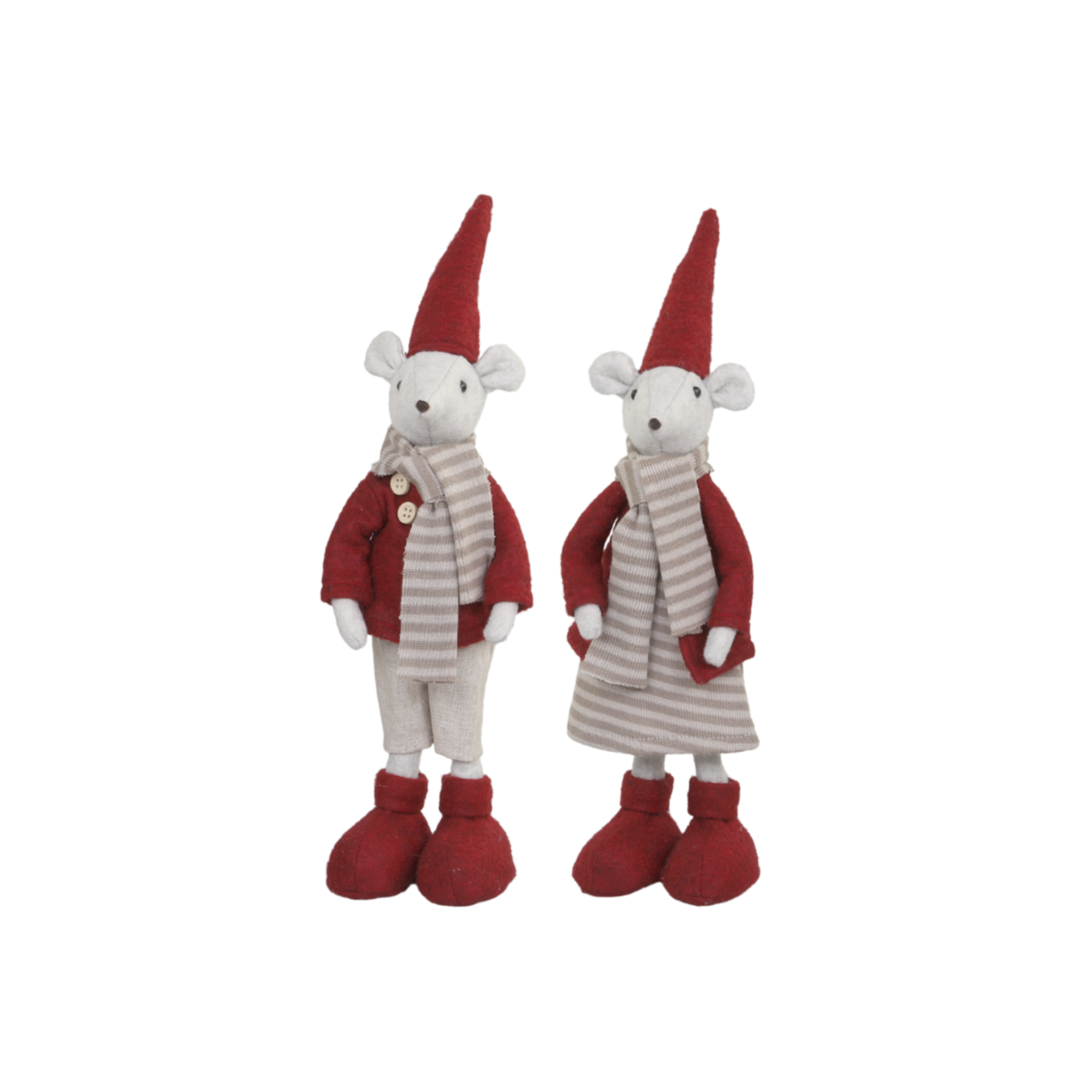 Chic Antique Julius und Juliane Weihnachtsmaus Figuren im Landhausstil